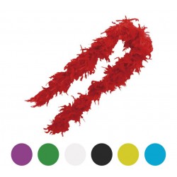 Boa de pluma 75-80 gramos de 180 cm en blanco