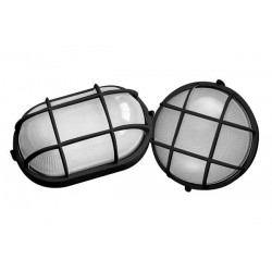 Plafon Oval Negro C/Rejilla...