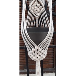 Macetero macramé modelo ALIAGUILLA color CRUDO