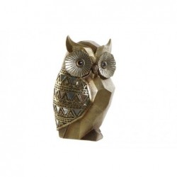 Figura Resina Buho Dorado