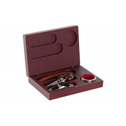 Set Vino 4 P.Madera Marron Osc