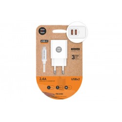 Cargador Pared Doble Usb-C