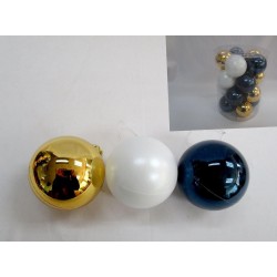 Bote 20 Bolas Navidad Oro/Azul