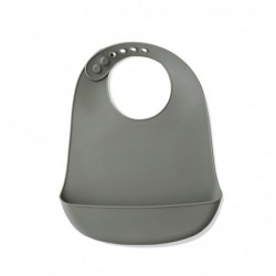 Babero Silicona Gris Petroleo