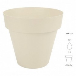 Maceta 26 Plast. Color Ecru