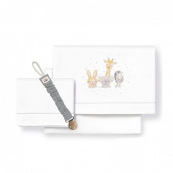 Triptico Cuna Acuarela Bl/Gr