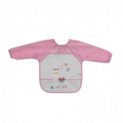 Babero Con Mangas Est.Rosa