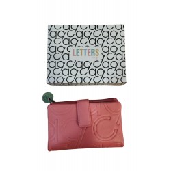 Billetero Piel Salmon