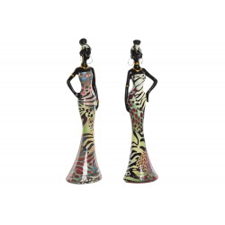 Figura Resina Africana Multico