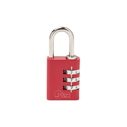 Padlock Alumin.Combinat.30 Red