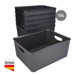 Cesto Organizador 10L Gris