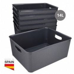 Cesto Organizador 14L Gris