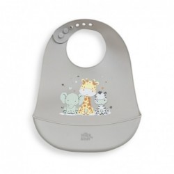 Babero Silicona Gris Petroleo