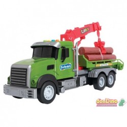 Camion C/Grua Y Troncos Luz Y