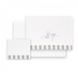 Triptico Cuna Franela Cigueña