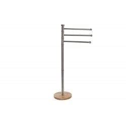 Toallero Bambu Inox Plateado