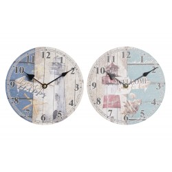 Reloj Pared Mdf Canvas Faro Su