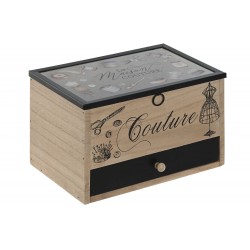Costurero Mdf Cristal Cajon
