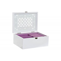 Joyero Mdf Cristal Blanco