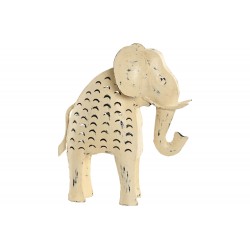 Decoracion Metal Elefante Blan