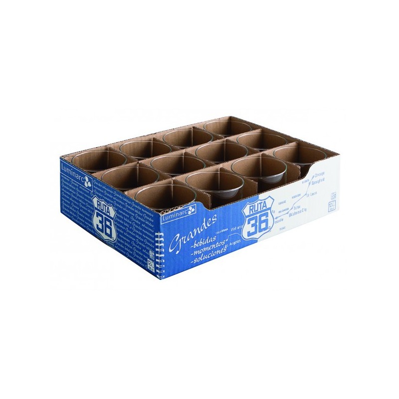 Caja de 12 Vasos Ruta 36 Luminarc